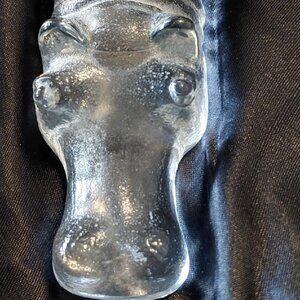 Kosta Boda Art Glass Hippo Bertil Vallien Zoo Series